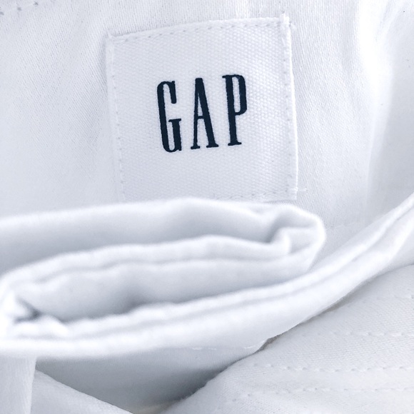 GAP white silky high waist paper bag waist shorts - Picture 4 of 5